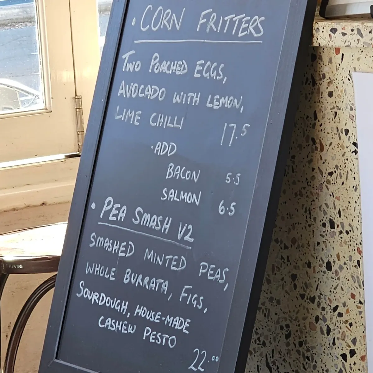 Menu, The Grumpy Barista