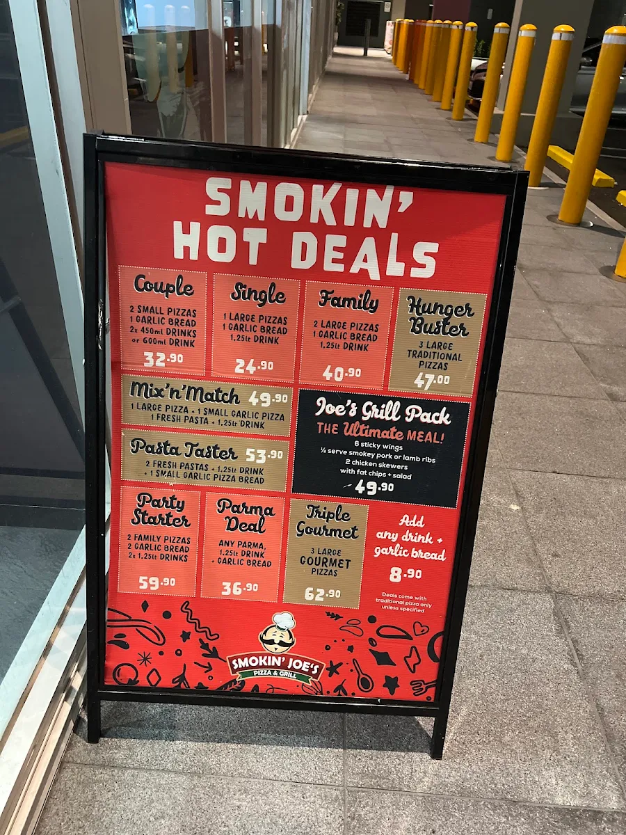 Menu, Smokin' Joe's Pizza & Grill - Doncaster East