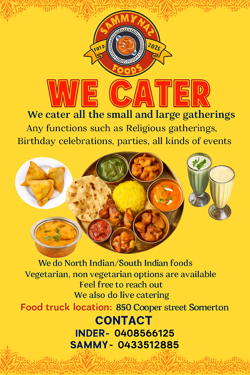 Menu, Sammynaz foods