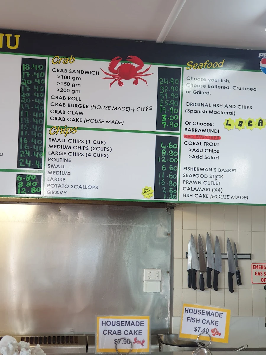 Menu, Cardwell Seaview Deli Cafe
