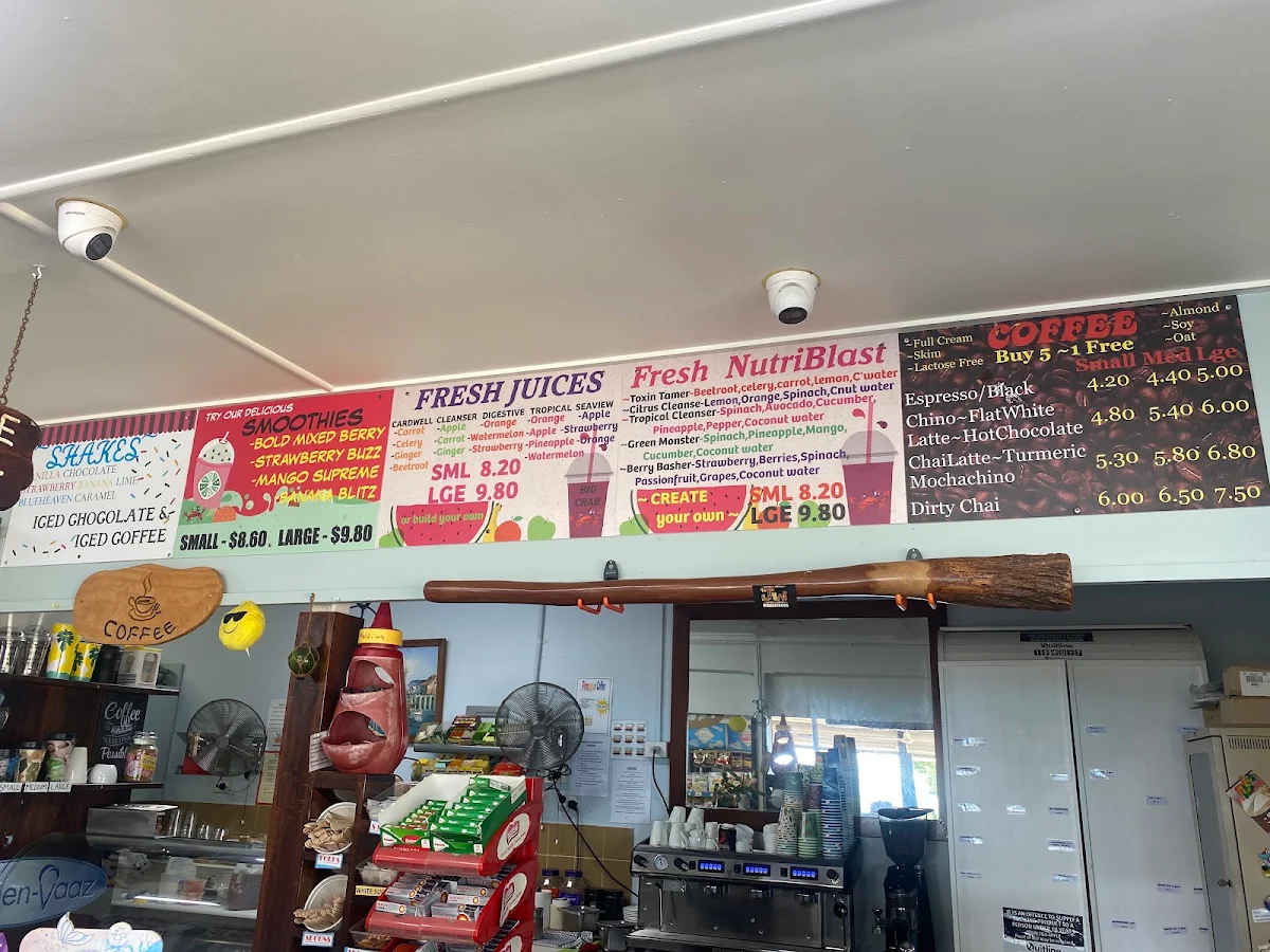 Menu, Cardwell Seaview Deli Cafe
