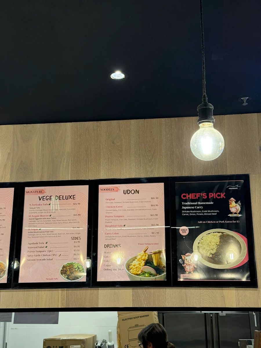 Menu, FISHWAVE OXFORD