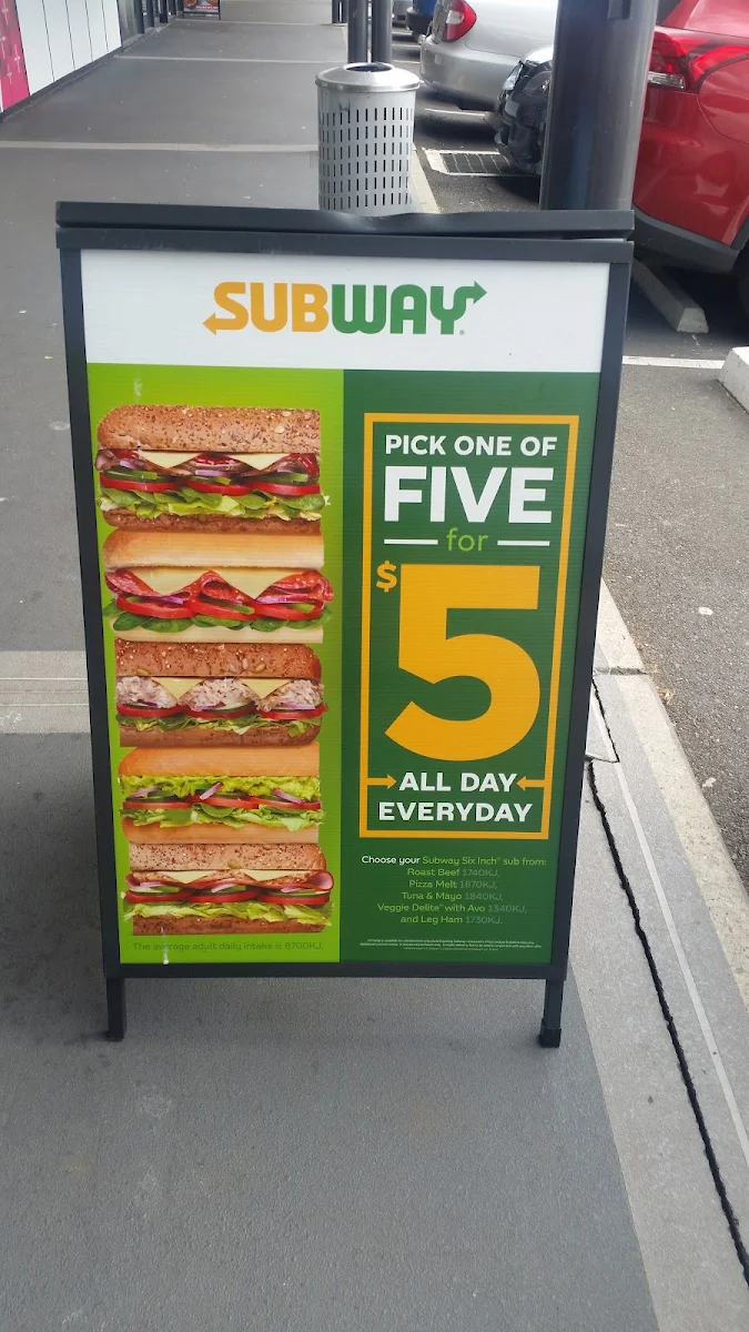 Menu, Subway