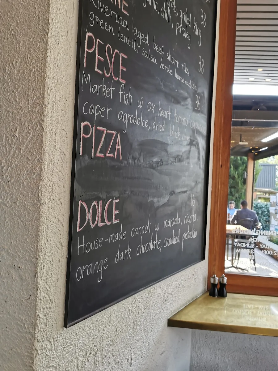 Menu, Locale Sourdough Pizzeria