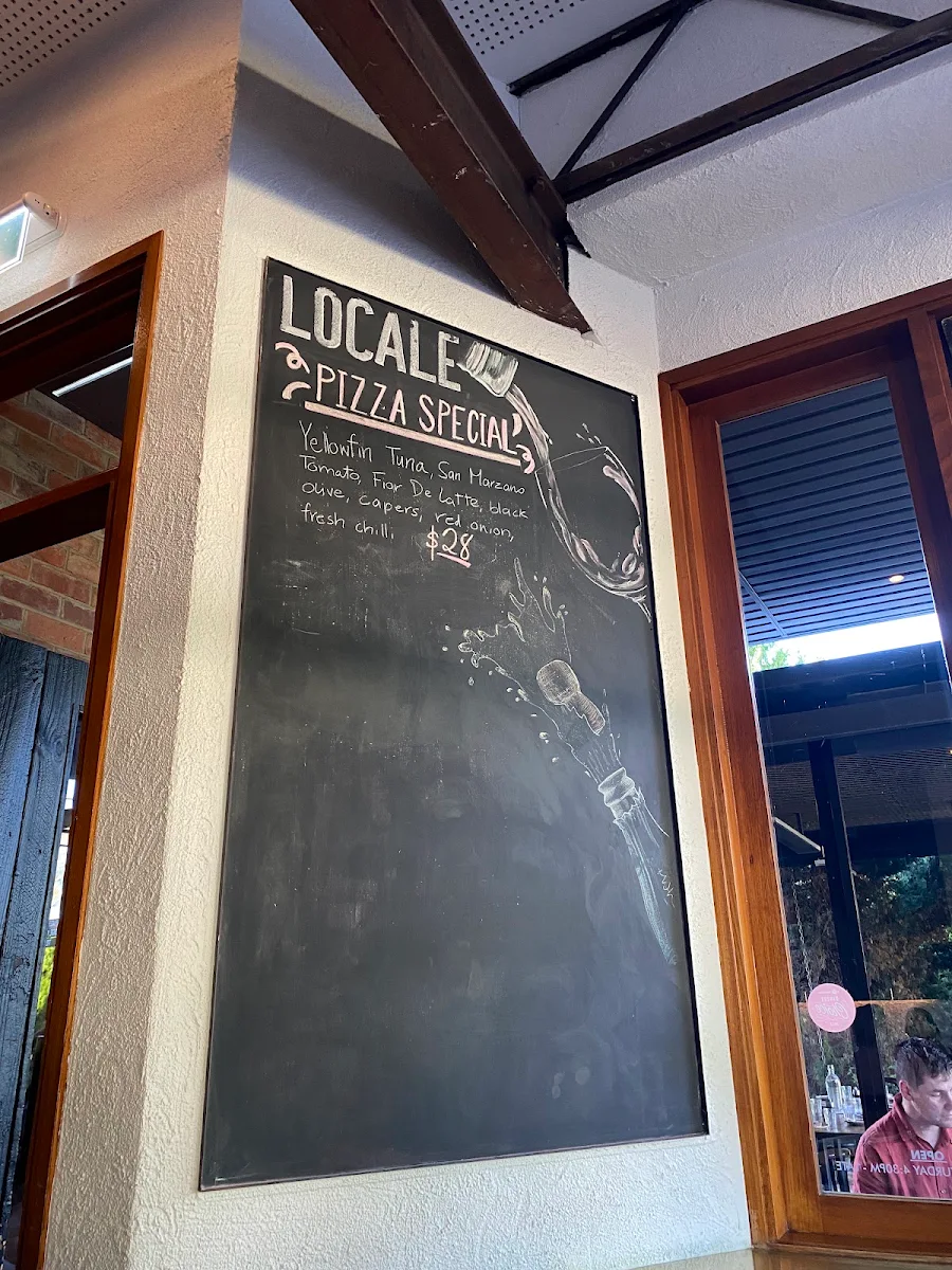 Menu, Locale Sourdough Pizzeria