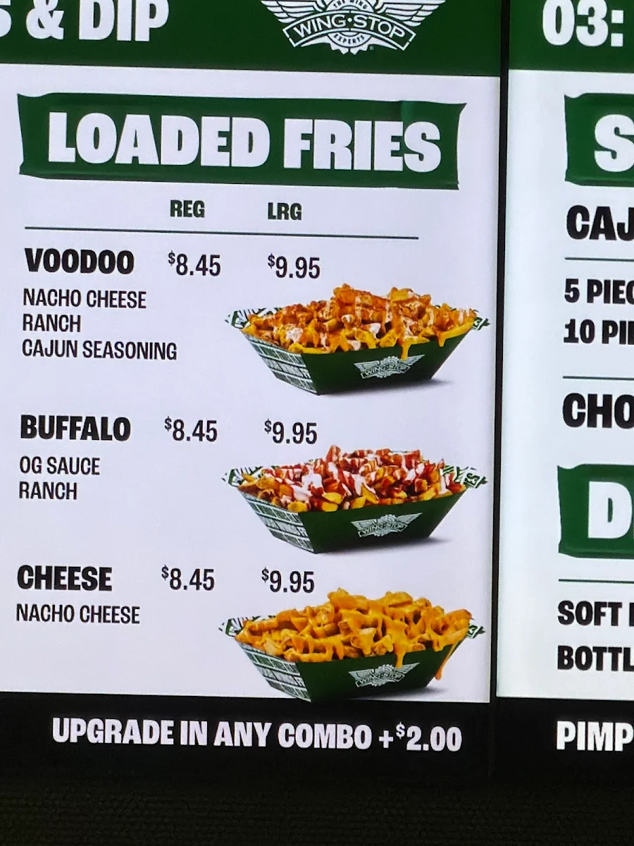 Menu, Wingstop Parramatta Square