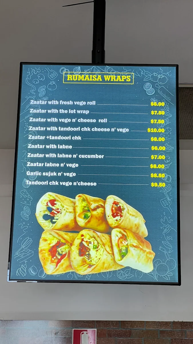 Menu, Rumaisa Pastry