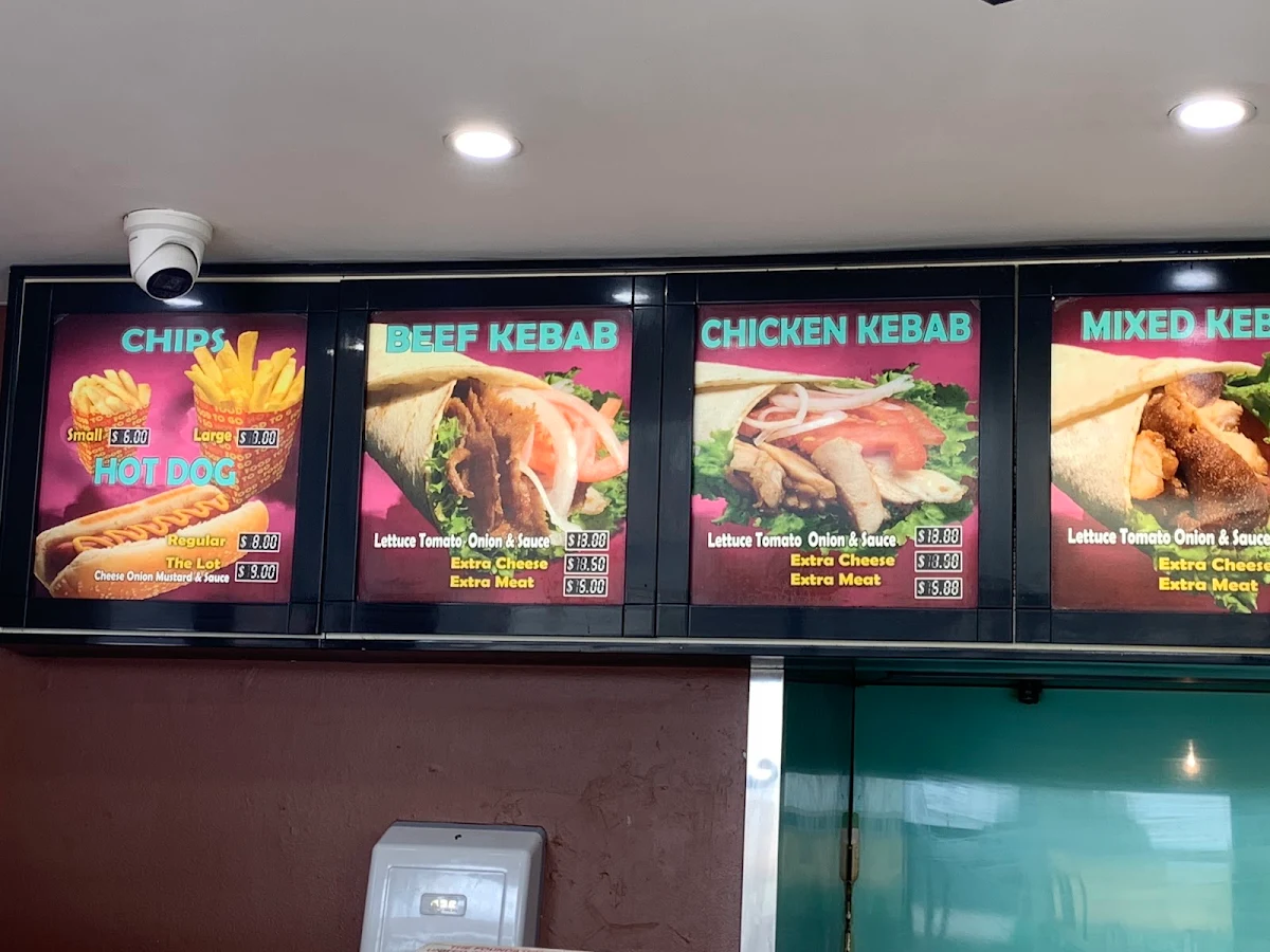 Menu, CK's Canterbury Kebabs & Burgers