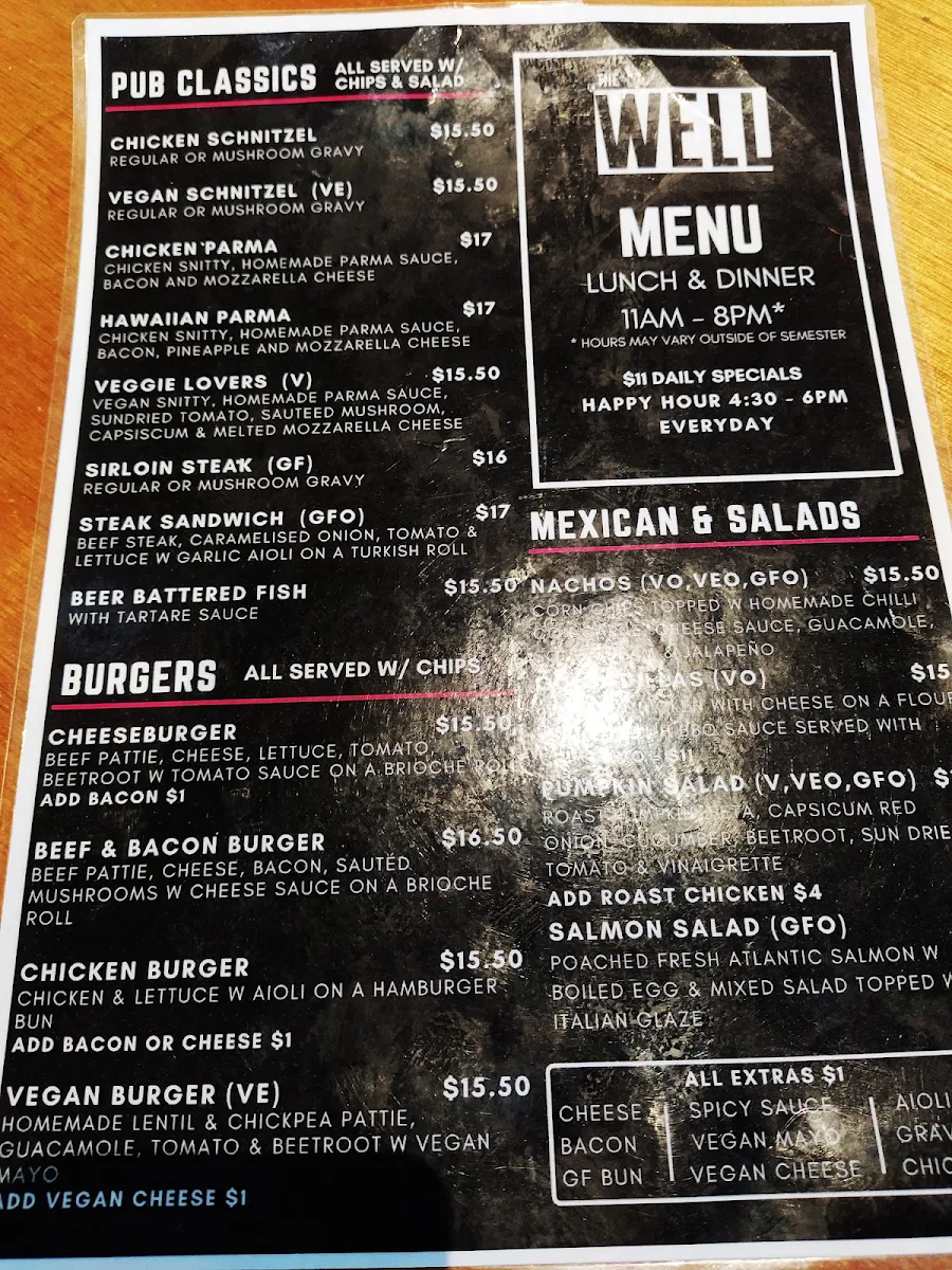 Menu, UCBarX