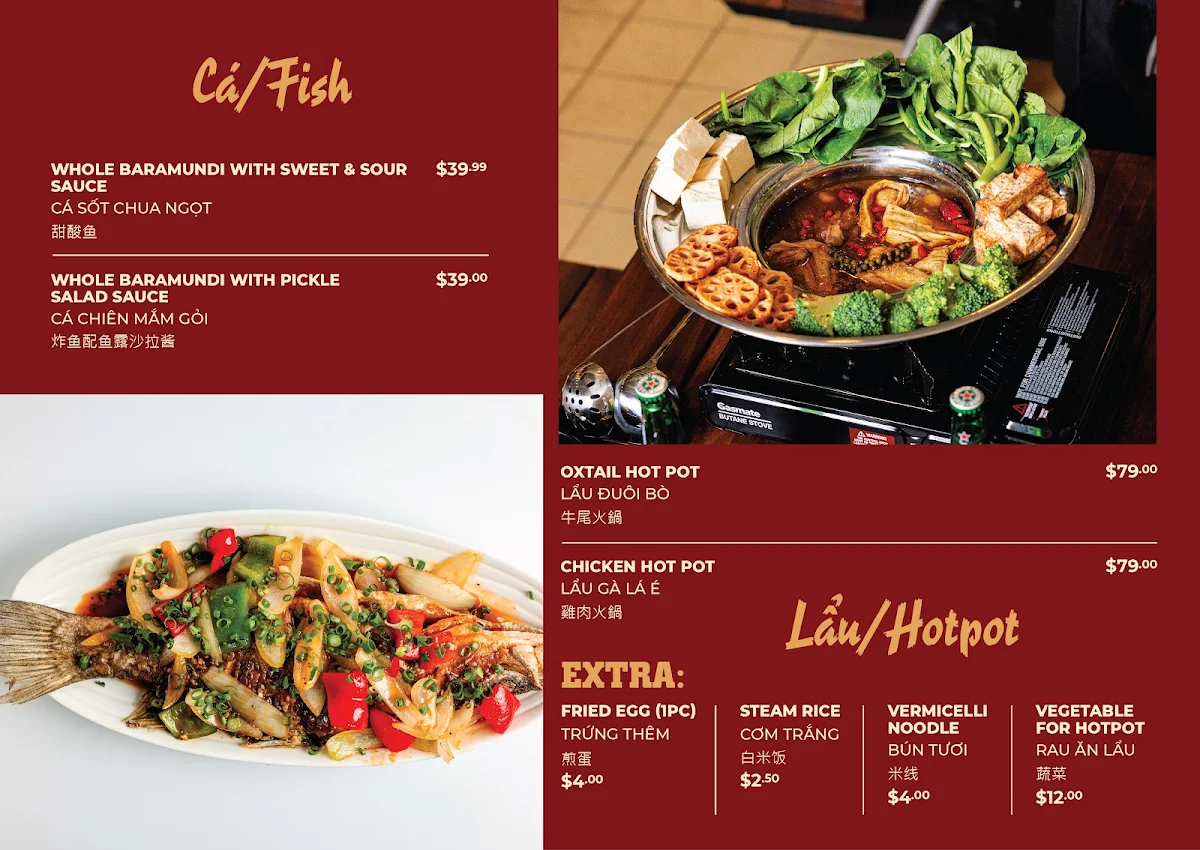 Menu, The Valley Bistro