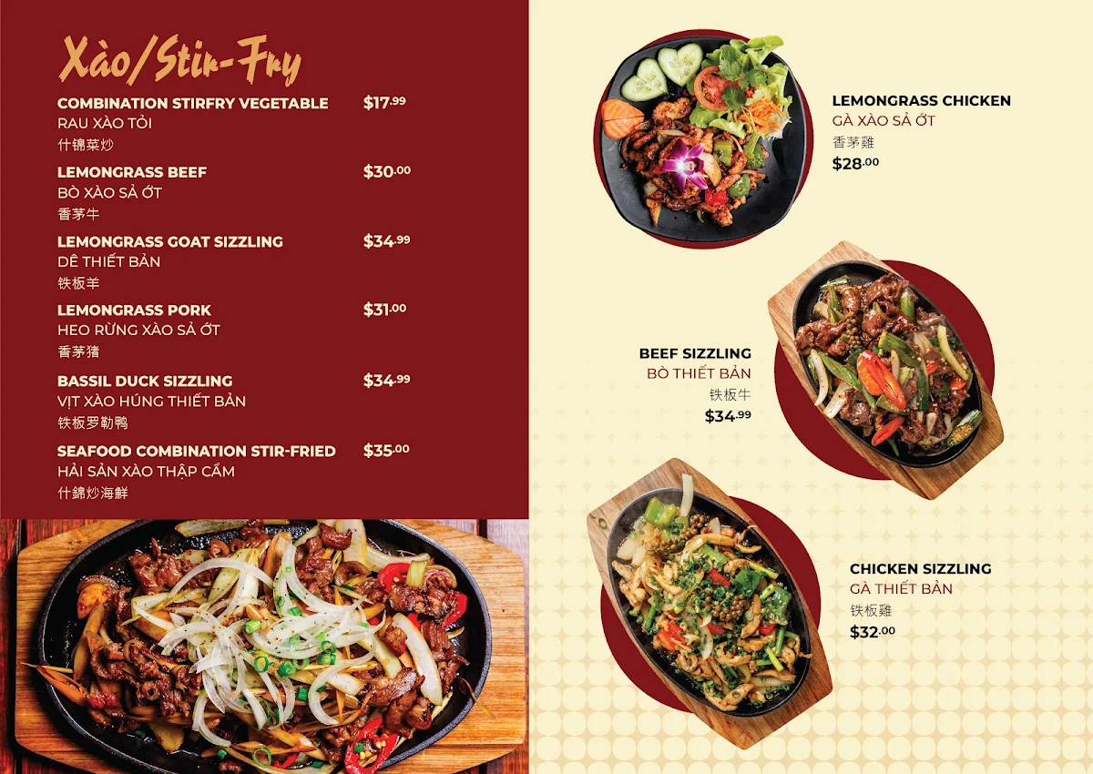 Menu, The Valley Bistro