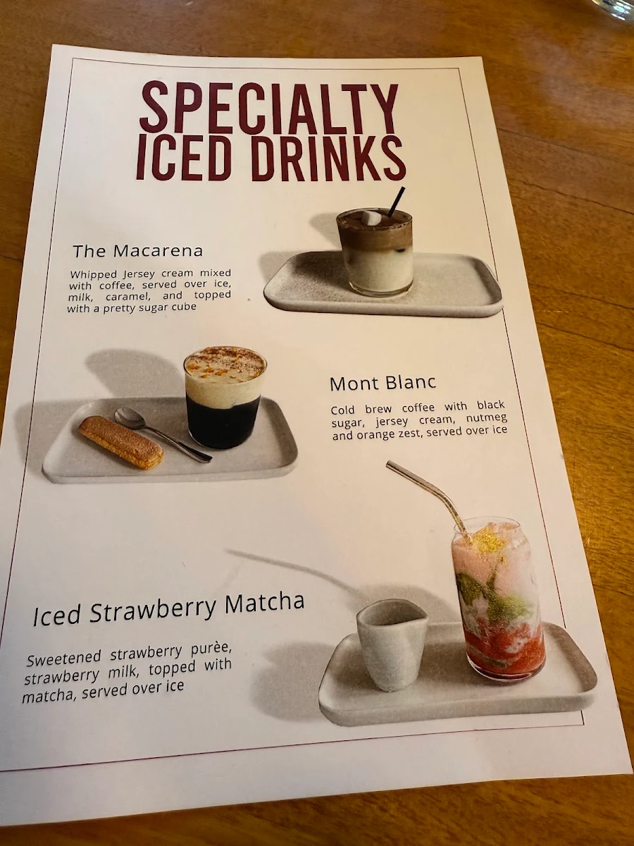 Menu, Quarter Two Cafe