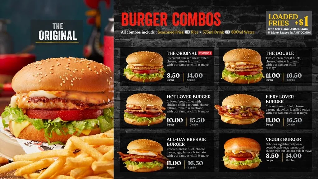Menu, Frango Concord