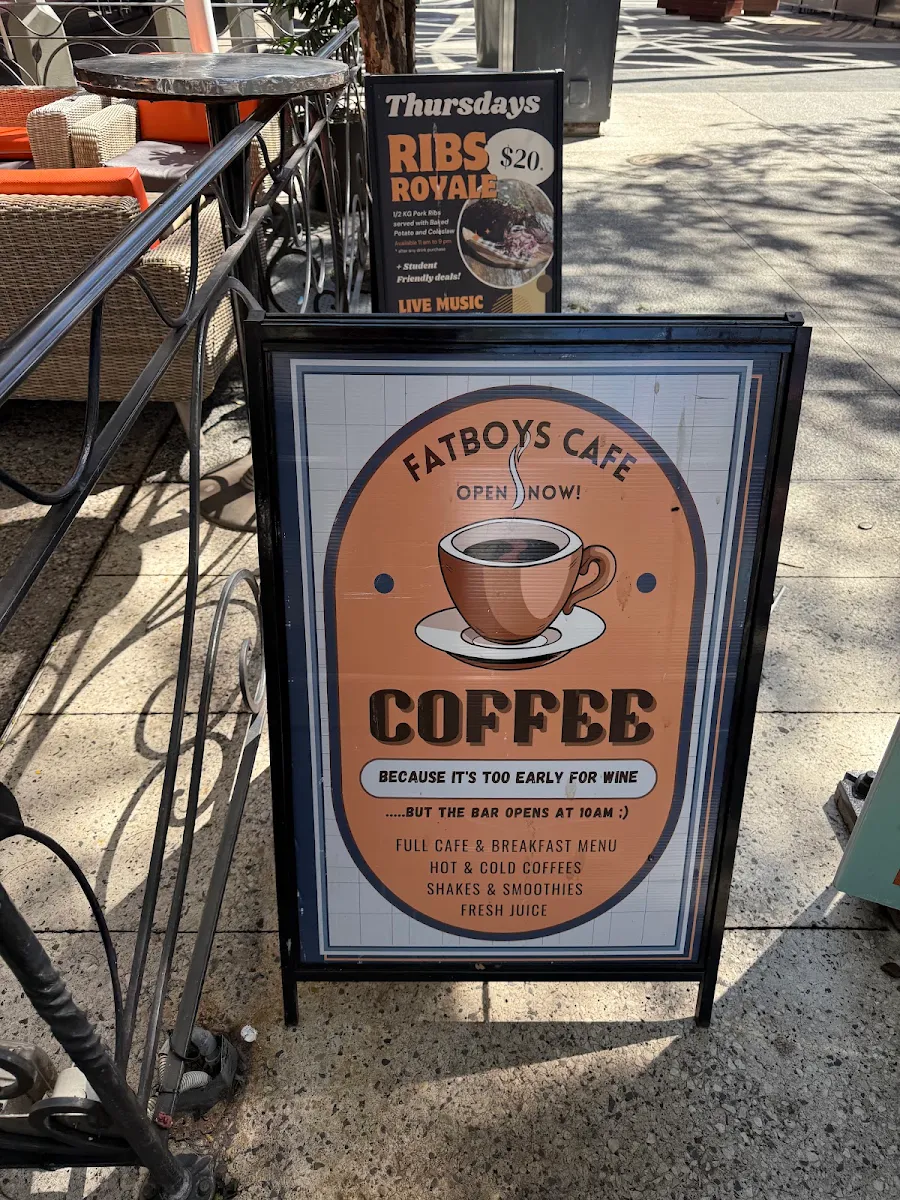 Menu, Fatboy's Cafe