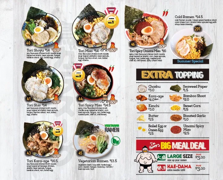 Menu, Mikazuki Parramatta