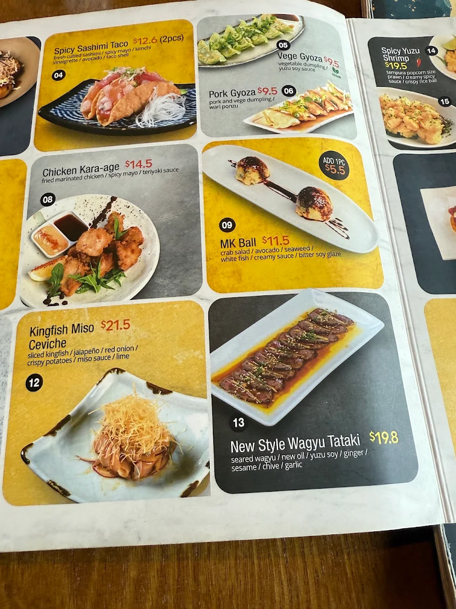 Menu, Mikazuki Parramatta