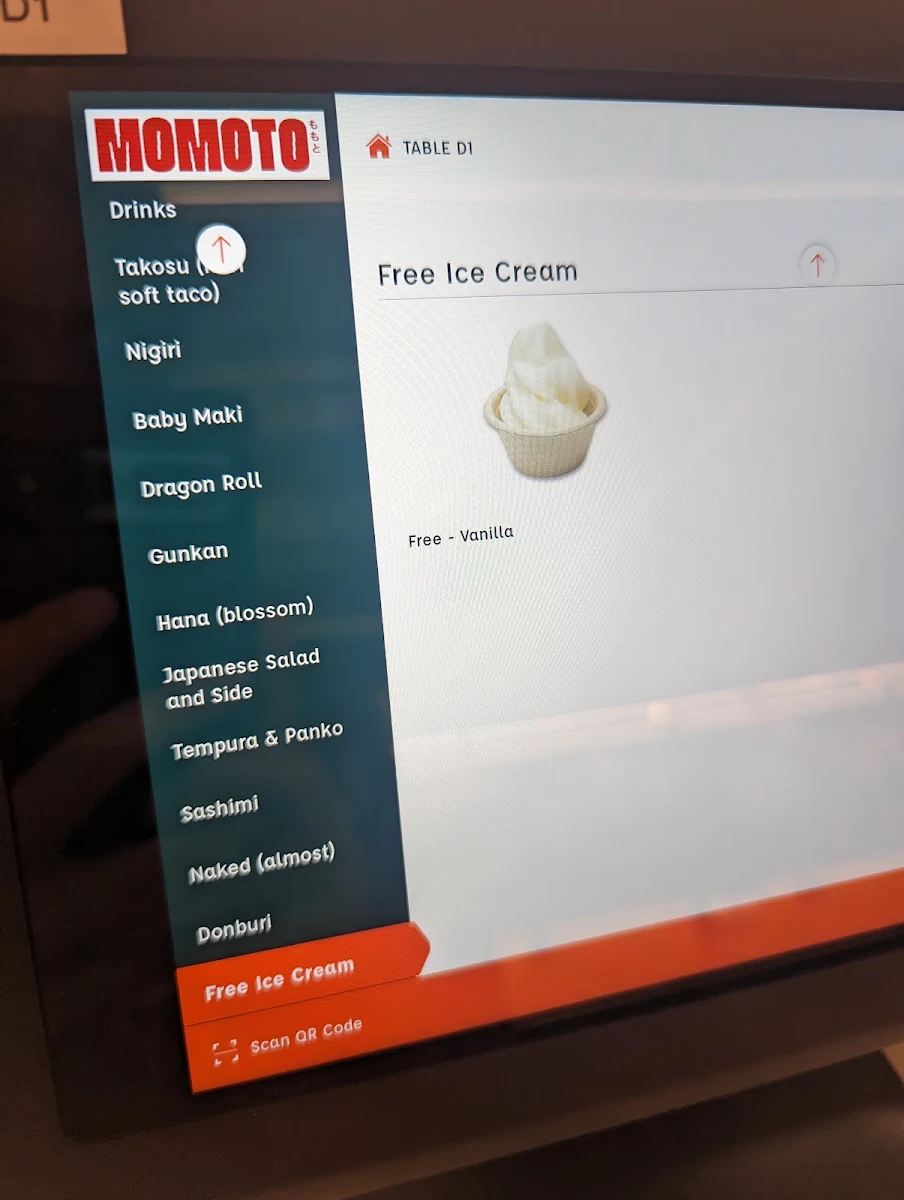 Menu, Momoto World Square