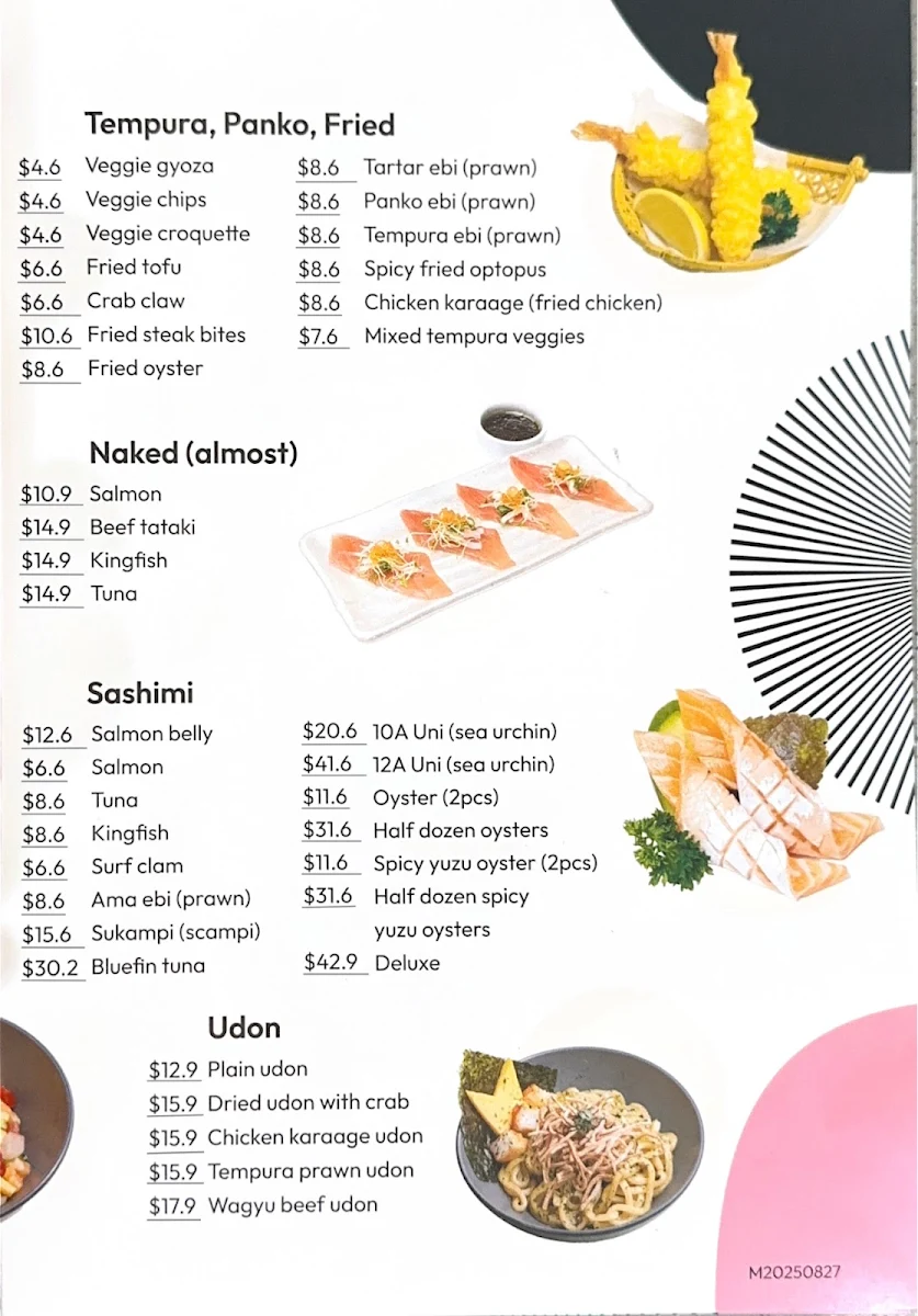 Menu, Momoto Kings Square