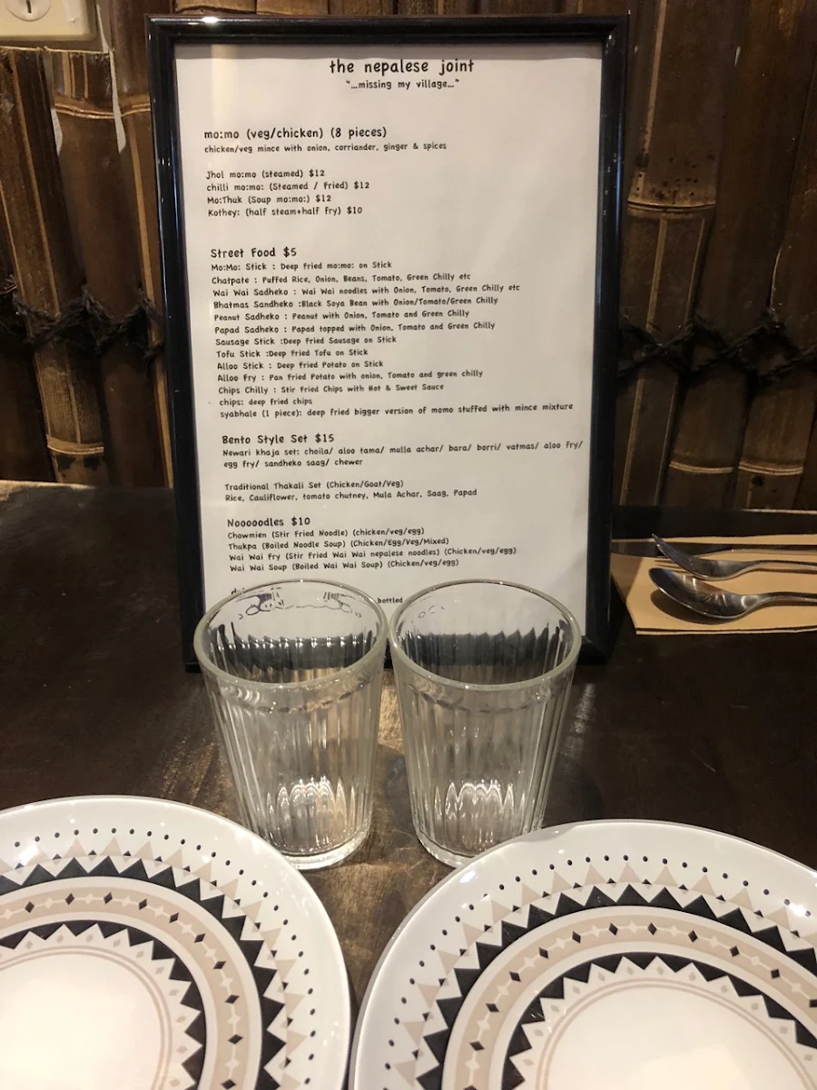 Menu, THE NEPALESE JOINT