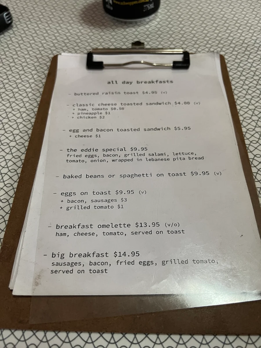 Menu, Malaga Restaurant