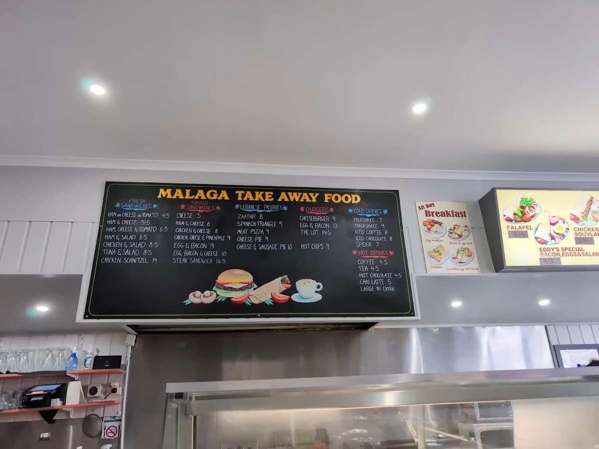 Menu, Malaga Restaurant