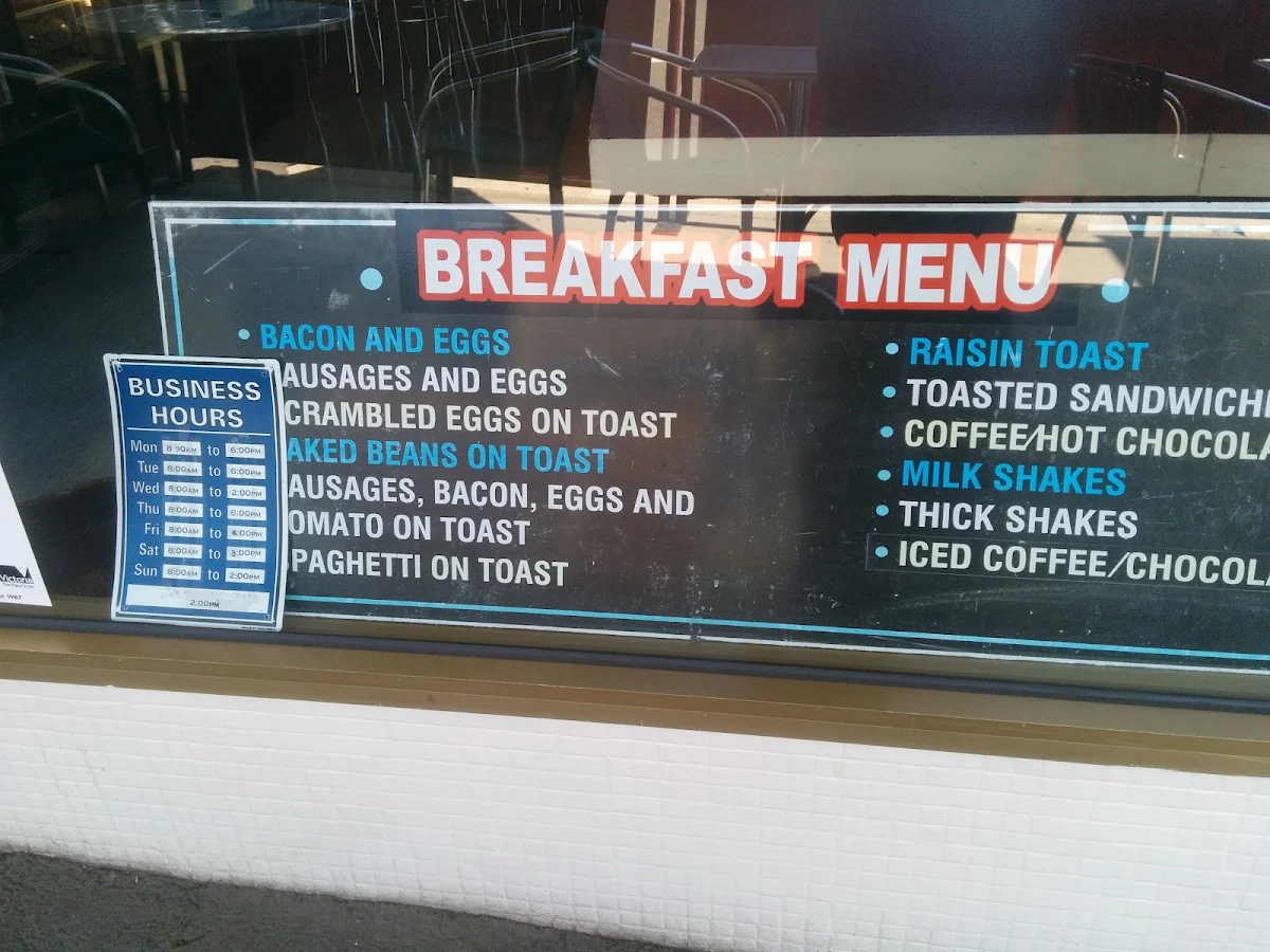 Menu, Malaga Restaurant