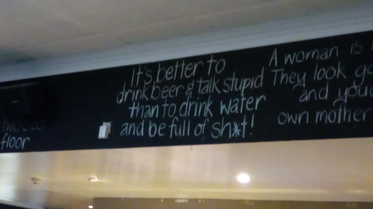 Menu, Rose & Crown Hotel