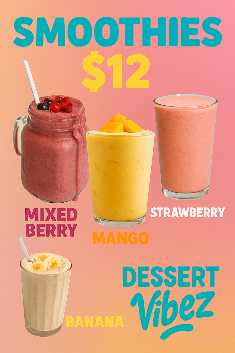 Menu, Dessert Vibez