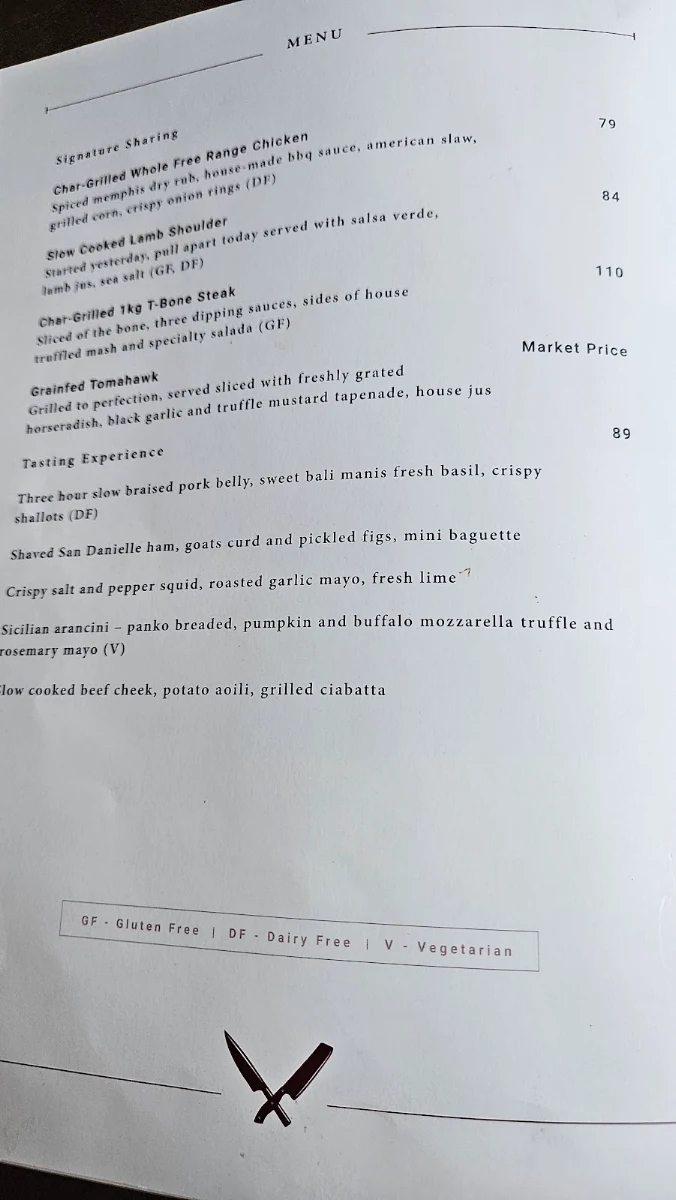 Menu, Quarterdeck Kitchen + Bar