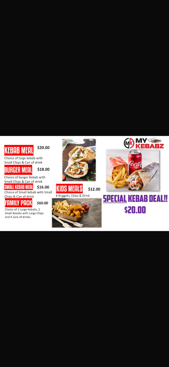 Menu, My Kebabz