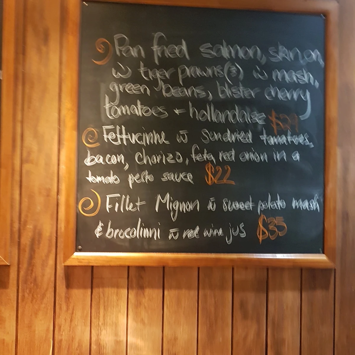 Menu, Federal Hotel