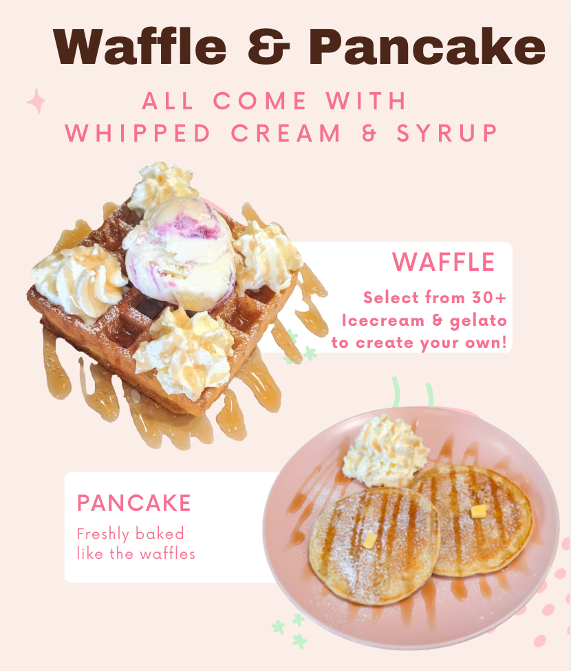 Menu, Freo Icecream & Waffles