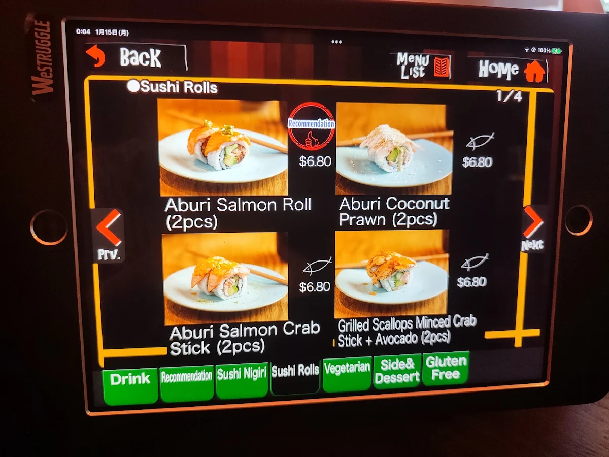 Menu, Kosaten Ballarat