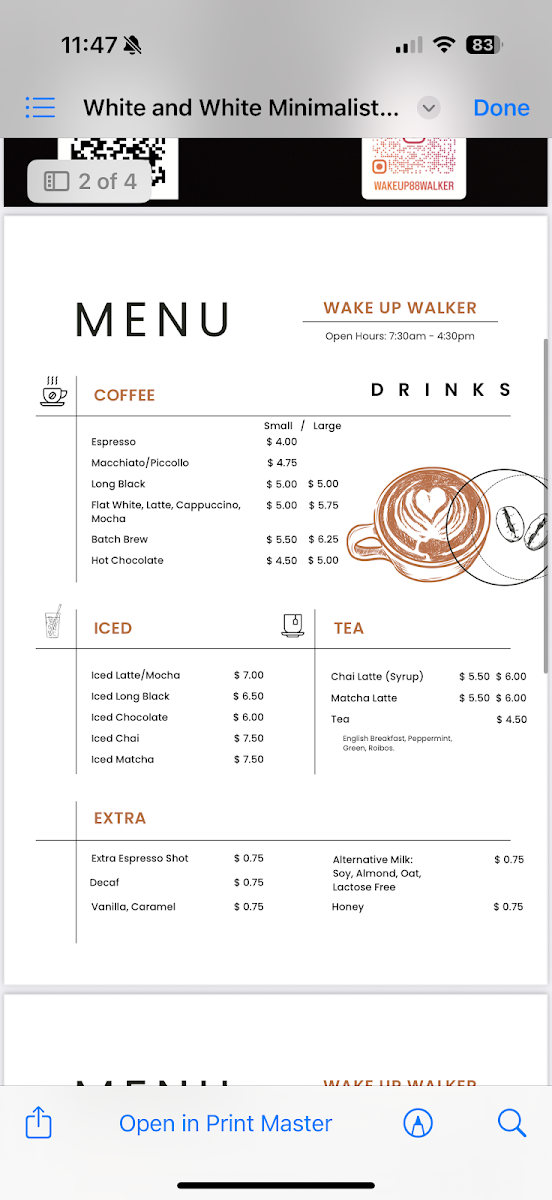 Menu, Rusty Dust