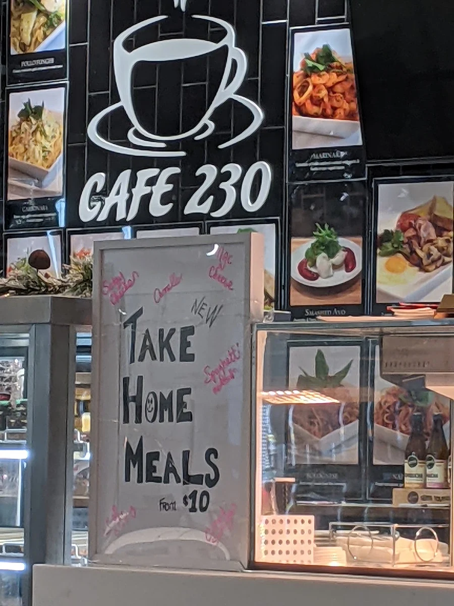Menu, Cafe 230