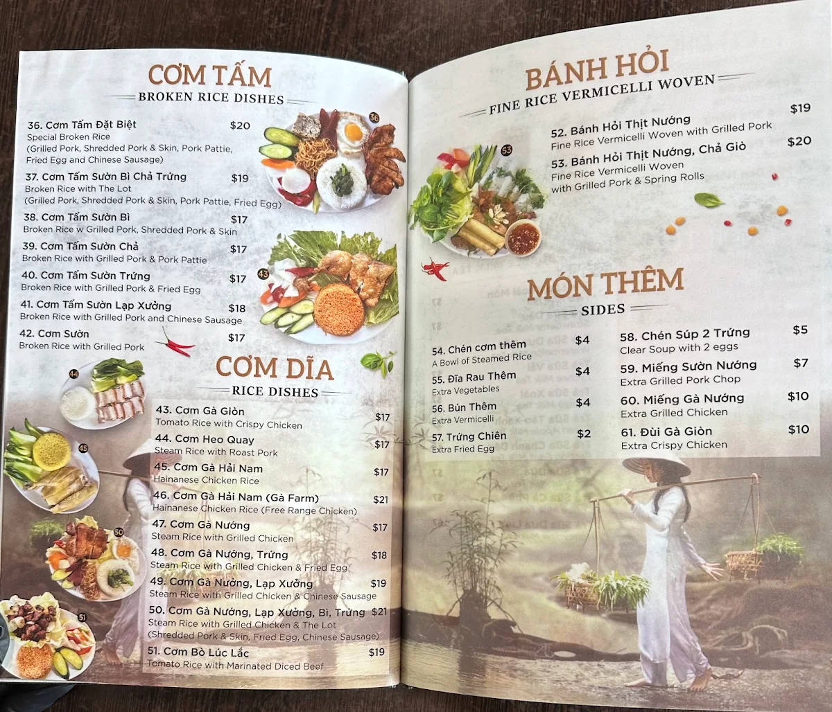 Menu, DAI NAM Cafe And Takeaway