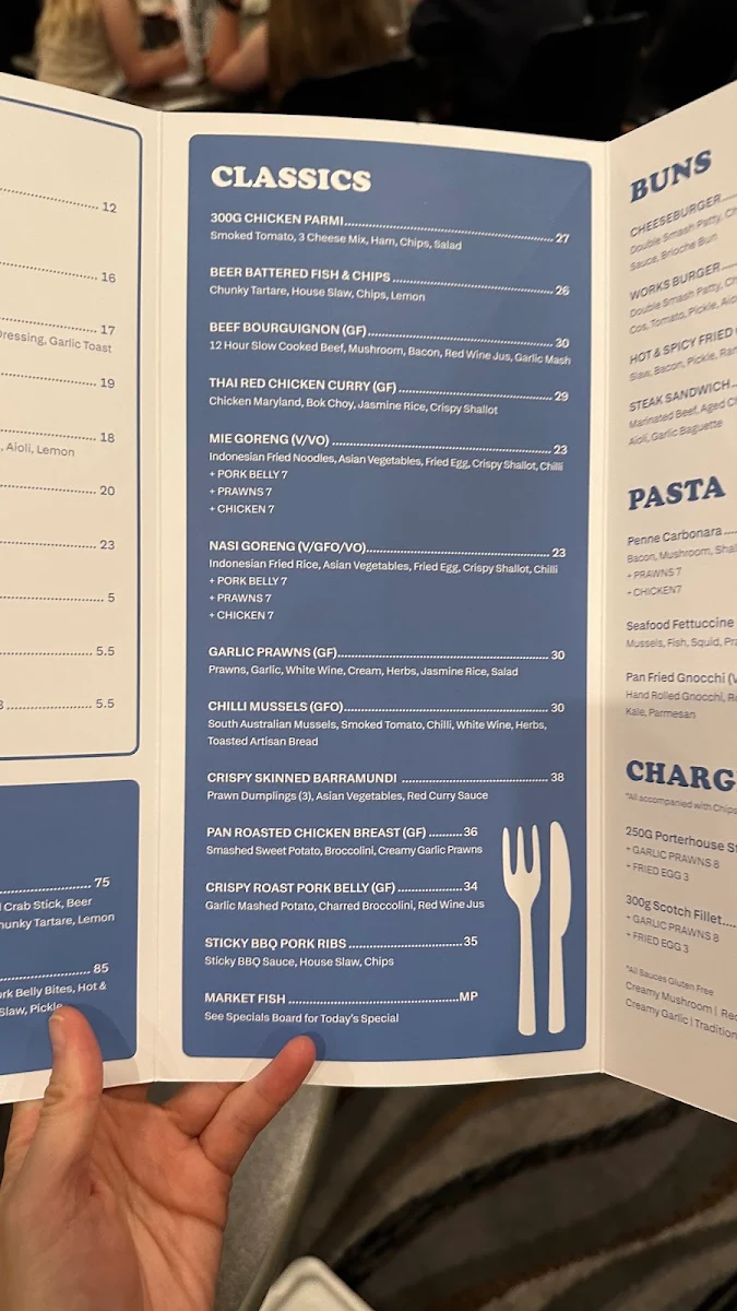 Menu, The Kwinana Local Bar and Bistro