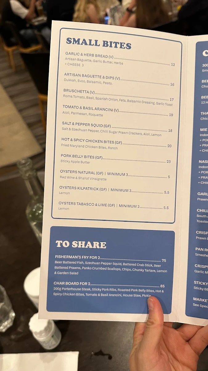 Menu, The Kwinana Local Bar and Bistro