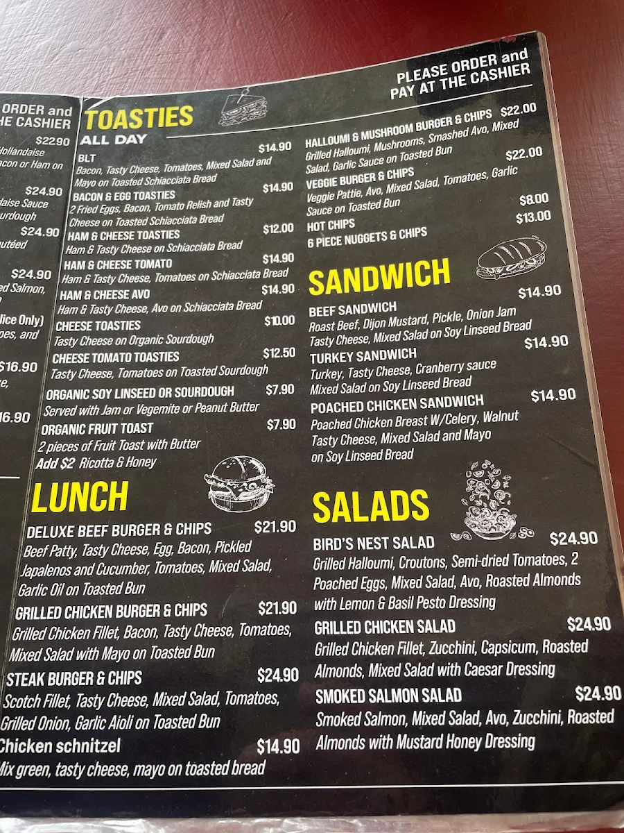 Menu, Vertical Espresso