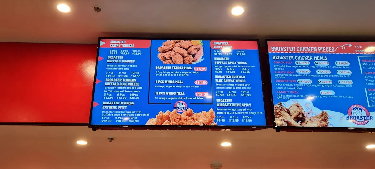 Menu, Broaster Chicken Olympic Park/Antonio's Chicken