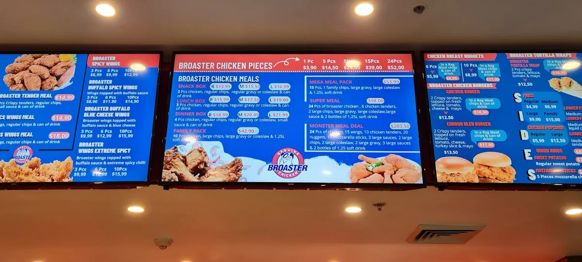 Menu, Broaster Chicken Olympic Park/Antonio's Chicken