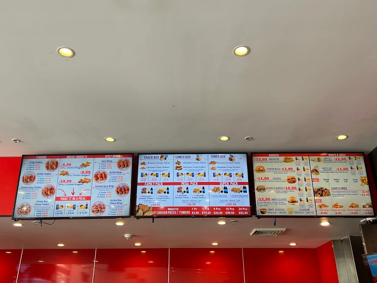 Menu, Broaster Chicken Olympic Park/Antonio's Chicken