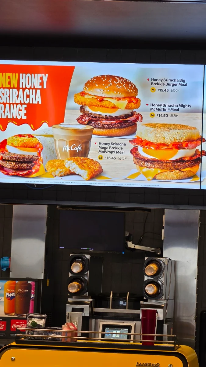 Menu, McDonald's Auburn West