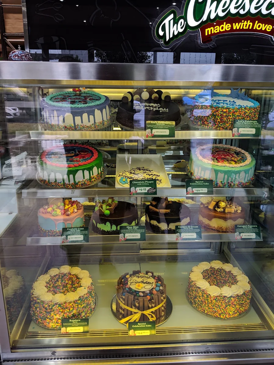 Menu, The Cheesecake Shop South Morang