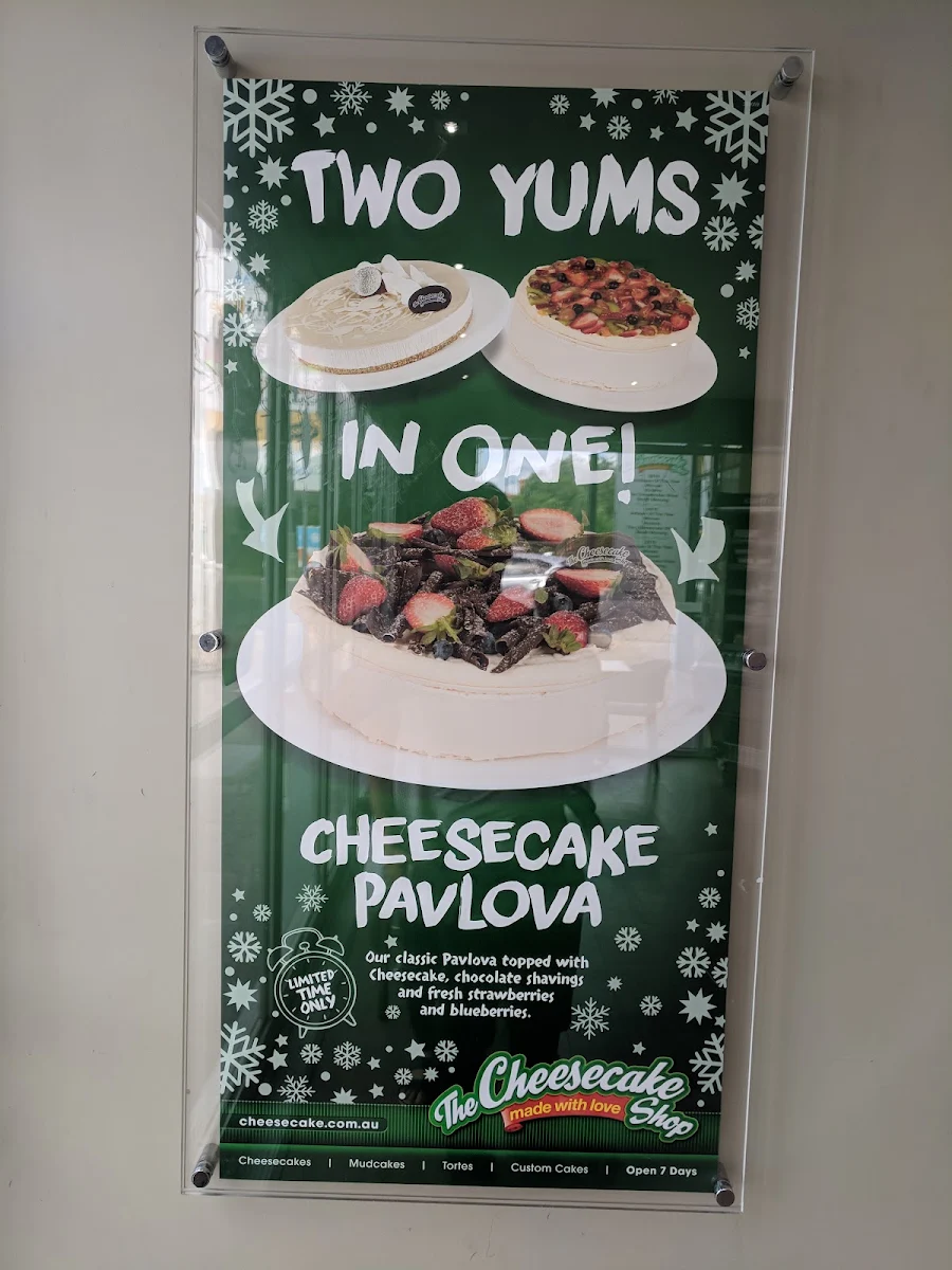 Menu, The Cheesecake Shop South Morang