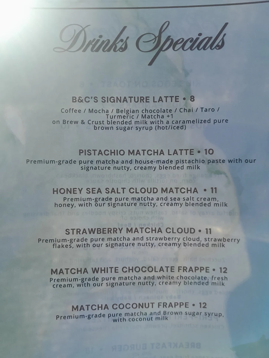 Menu, Brew & Crust