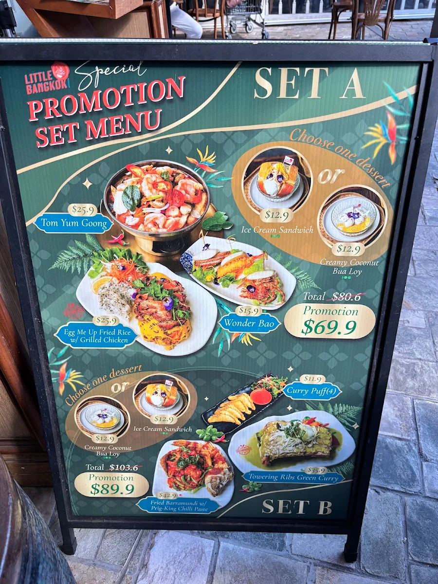 Menu, Little Bangkok