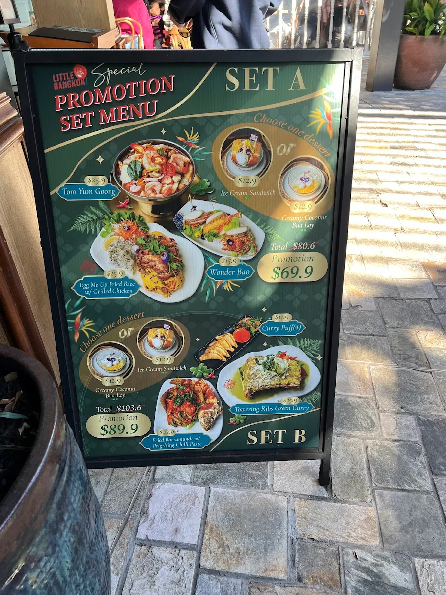 Menu, Little Bangkok