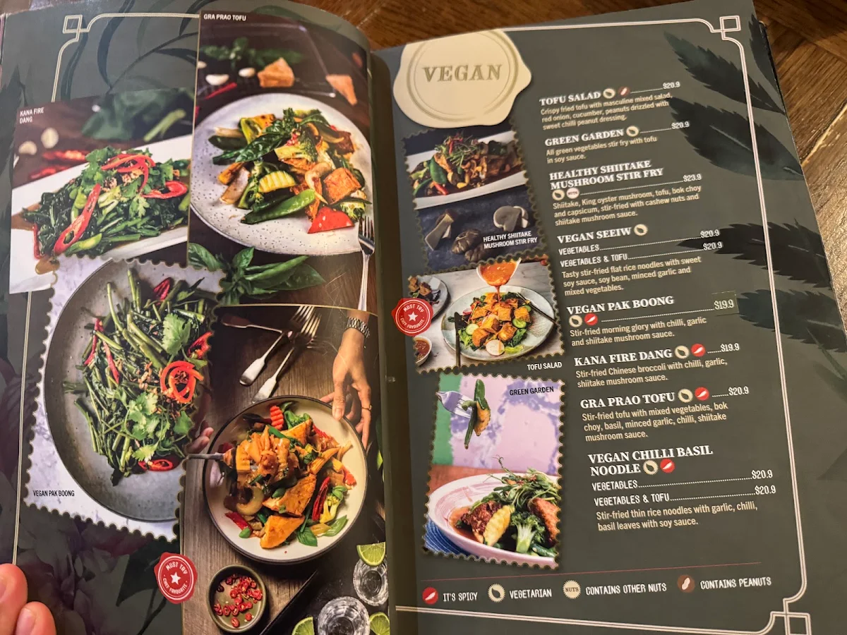 Menu, Little Bangkok