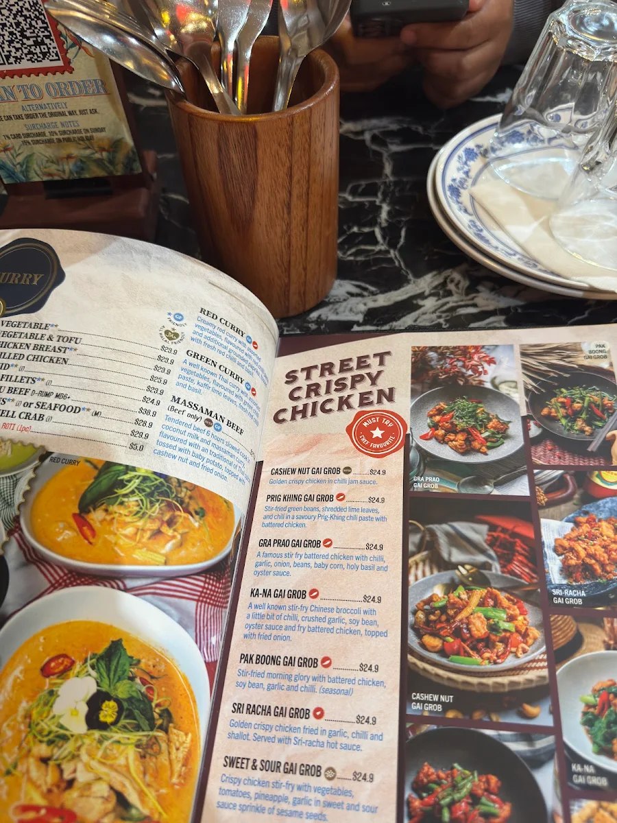 Menu, Little Bangkok